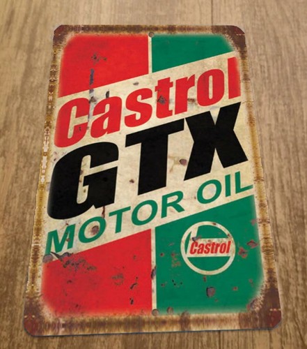 Castrol Oil Gtx - Placa de Metal Vintage Castrol GTX