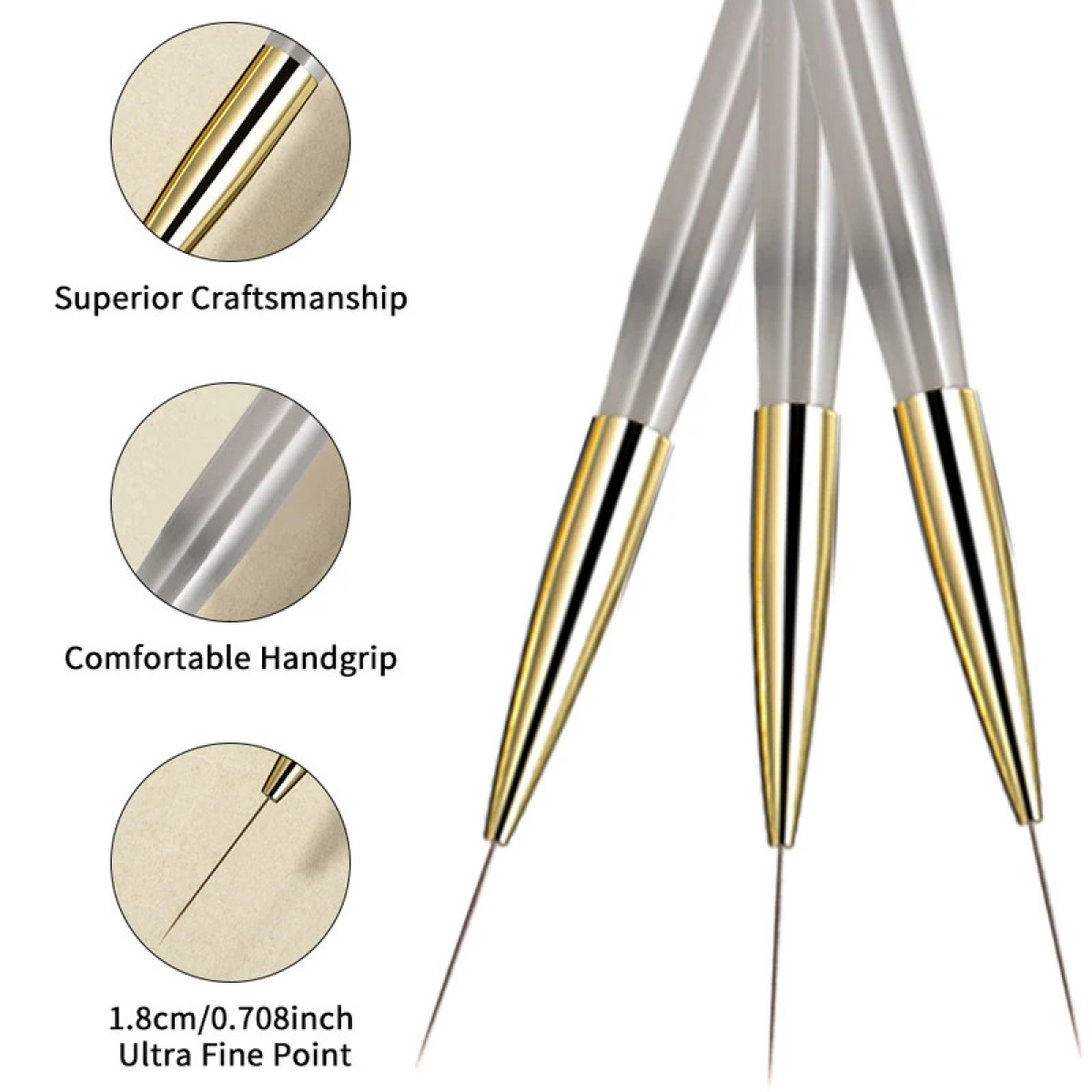Conjunto de Pincéis para Nail  - Detailing Brush Set avaliação e preço